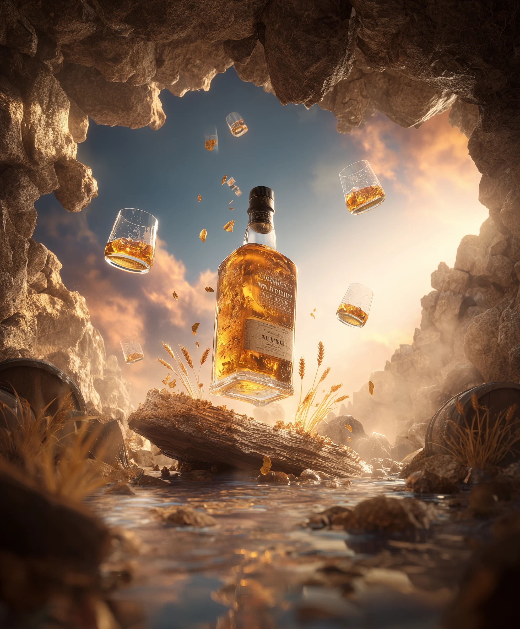 u4484719822_A_premium_whiskey_bottle_slightly_floating_above_an_0f5fc905-c60f-4374-a87a-94d2db42b5e2